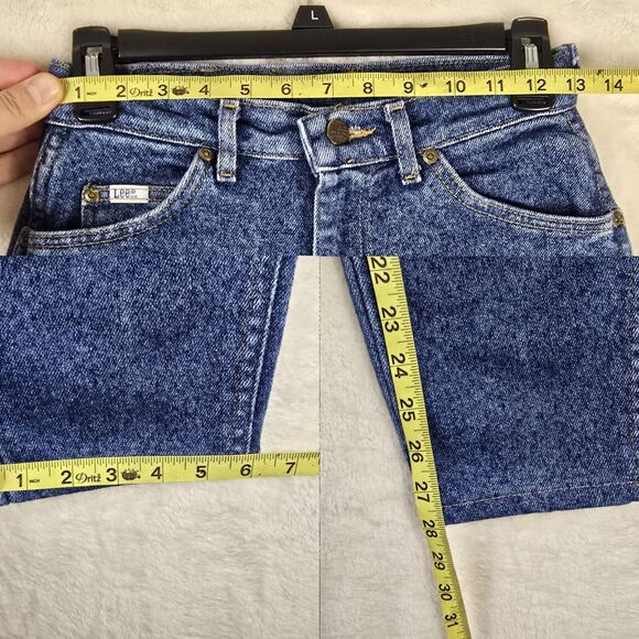 Vintage Lee Riders Mom Blue Jeans Sz 8 Medium High Waist Tapered Western USA - Picture 10 of 12